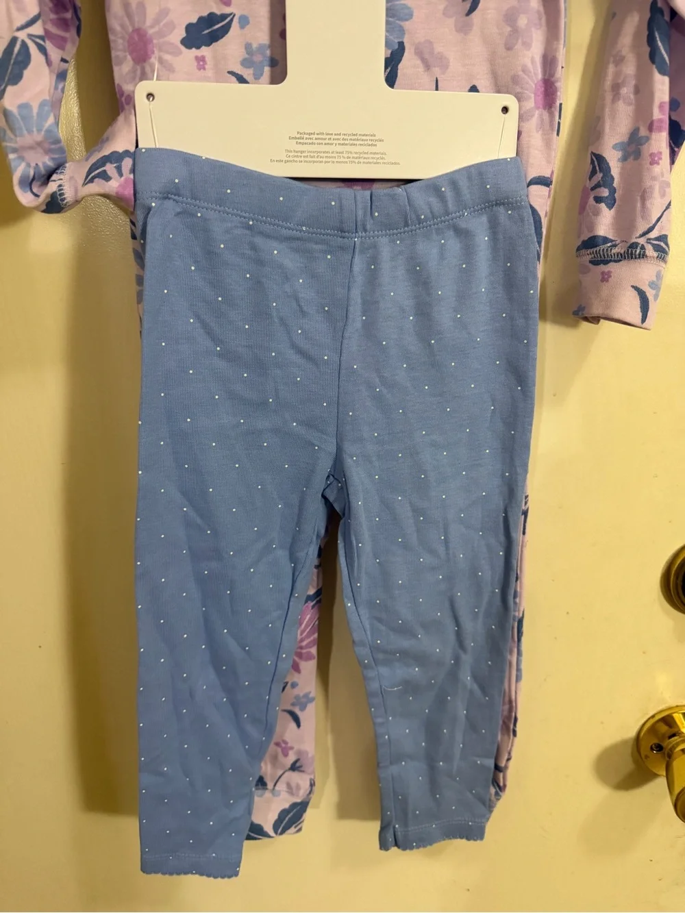Carter's Lilac and Blue Floral 3-Piece Baby Bodysuit Set (190)